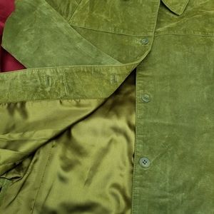 Vintage Bright Green Suede CLIO Coat Blazer
